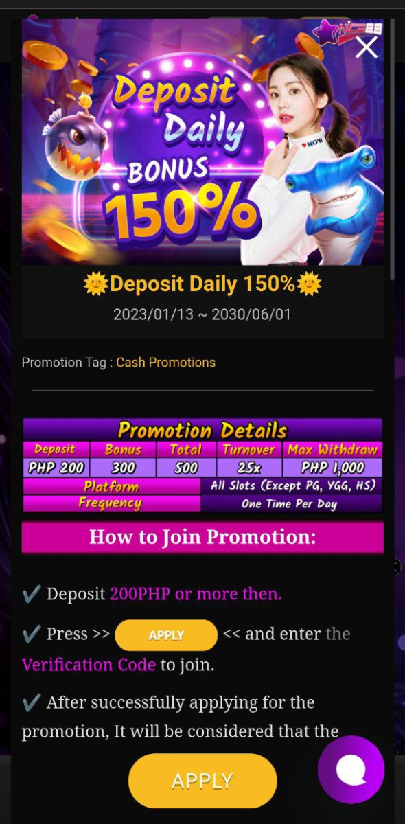 NICE88 Promotion Deposit Daily Bonus150^